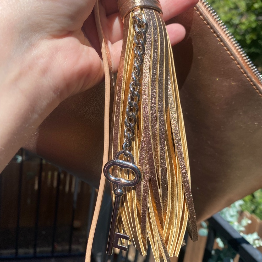 Express Rose Gold Crossbody Bag with Tassel and Key - Picture 3 of 4